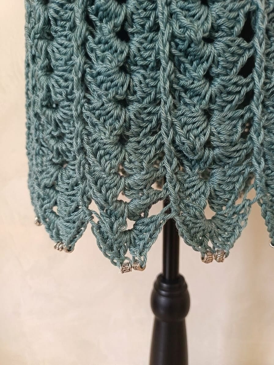 Robe "Éclat d'azur" coton mercerisé bleu canard -Taille S/M