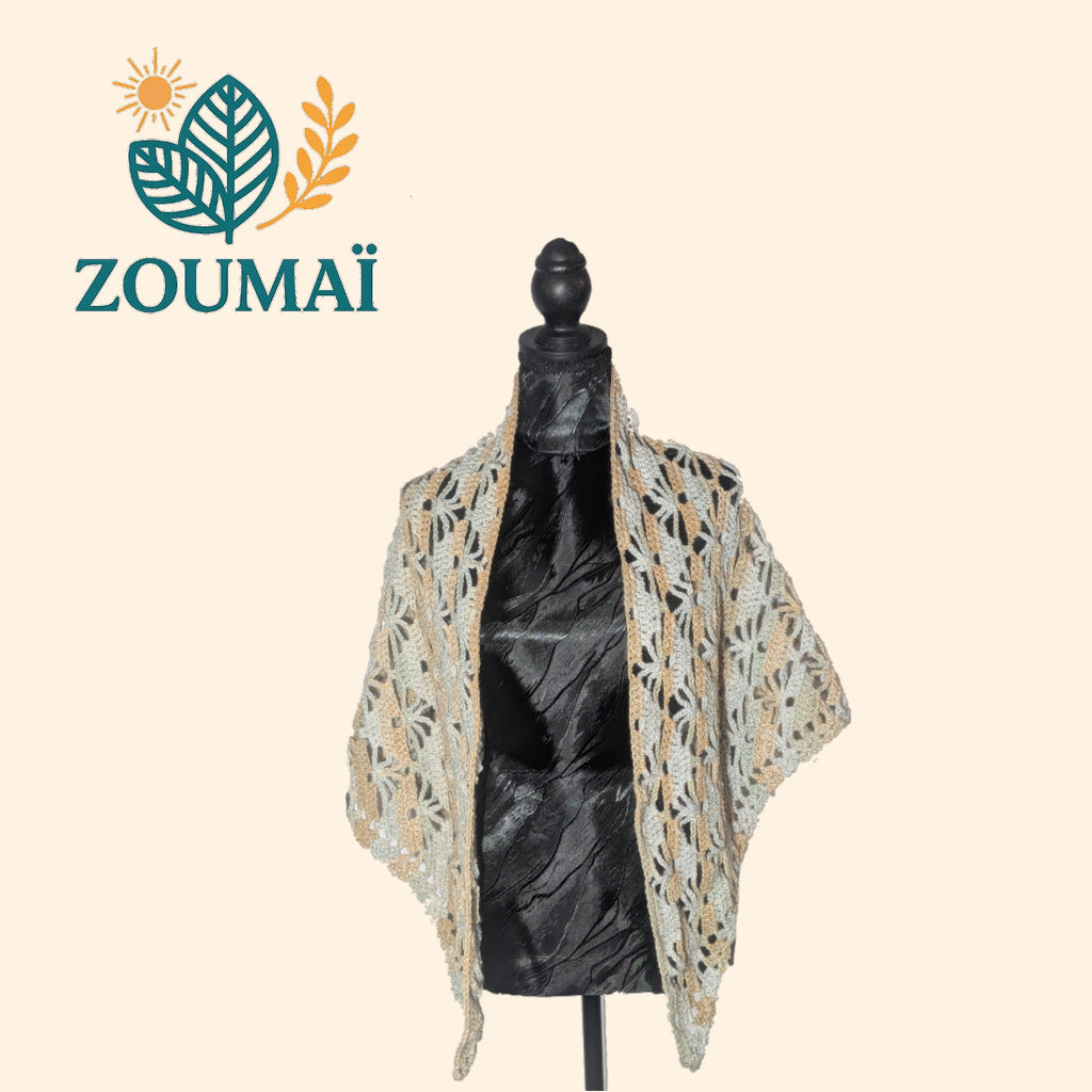 Châle "Brume Automnale" Pièce unique - Taille unique (49€)