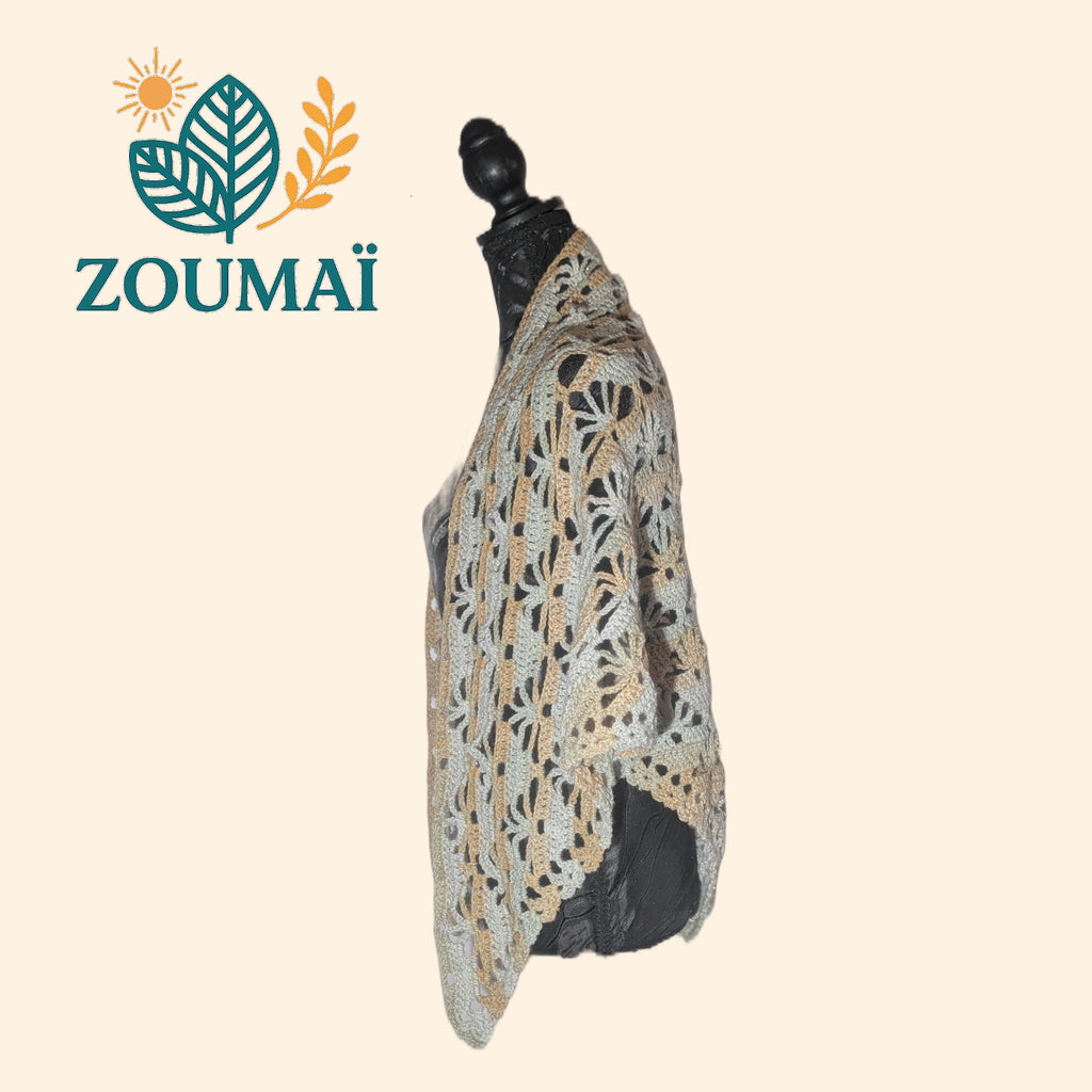 Châle "Brume Automnale" Pièce unique - Taille unique (49€)