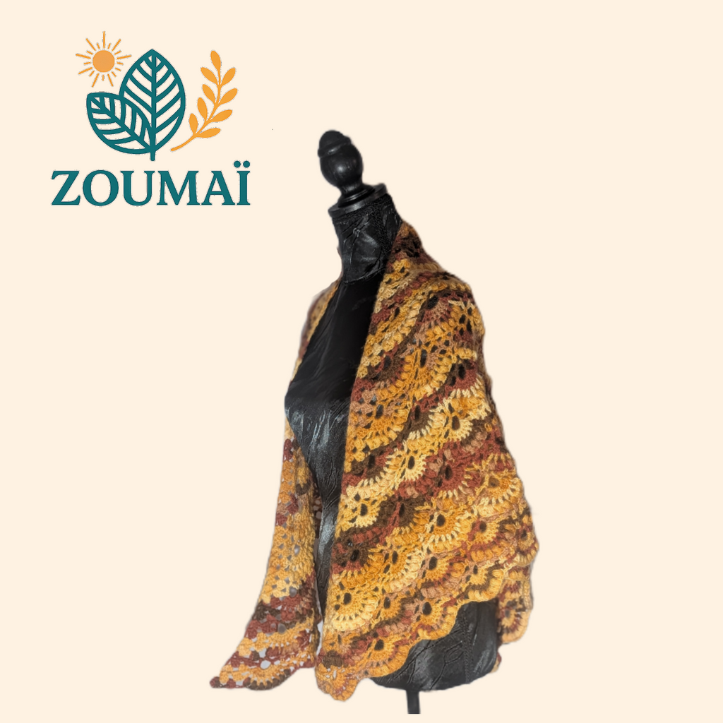 Châle "Été Indien" Piéce unique -  Taille unique (49€)