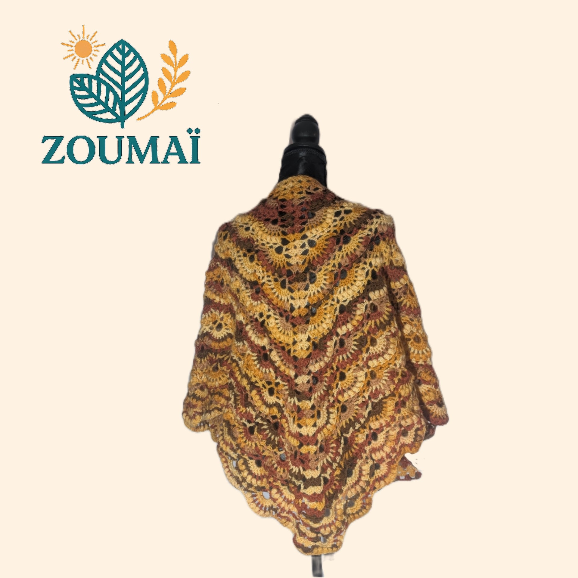 Châle "Été Indien" Piéce unique -  Taille unique (49€)