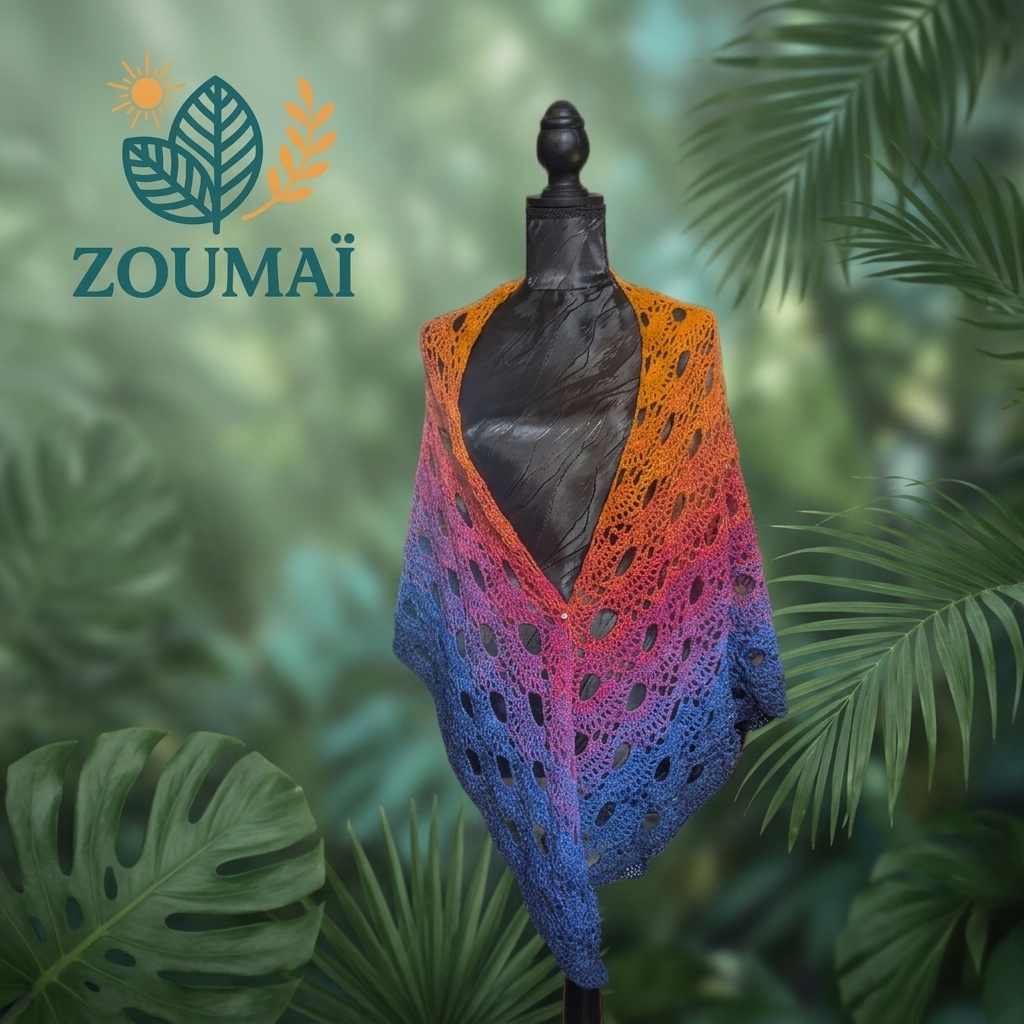 Châle "California Sunset" - Dégradé Sunset - Coton - TU