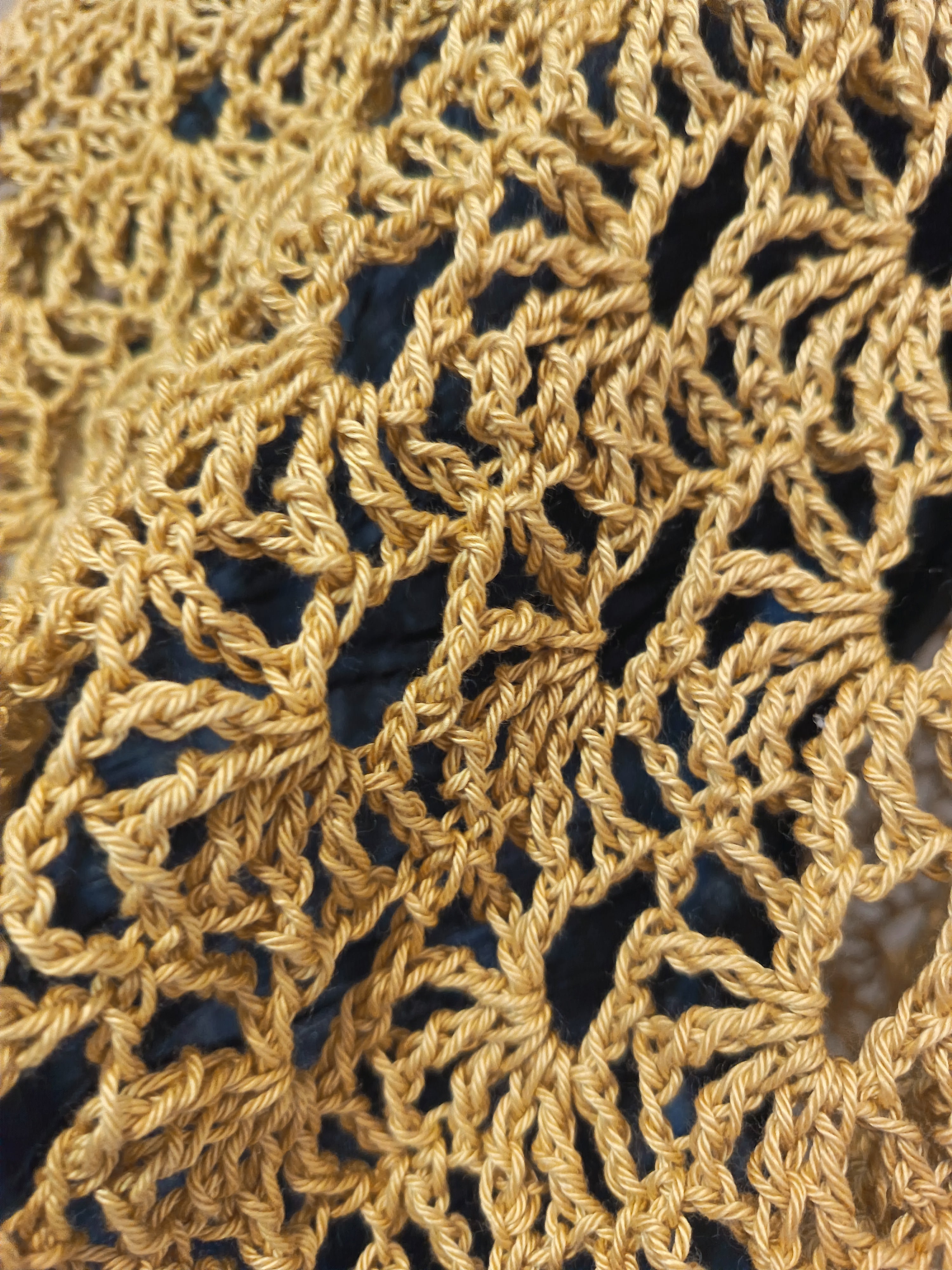 Poncho "Iris" - Moutarde - 100% Coton mercerisé - Taille S/M/L