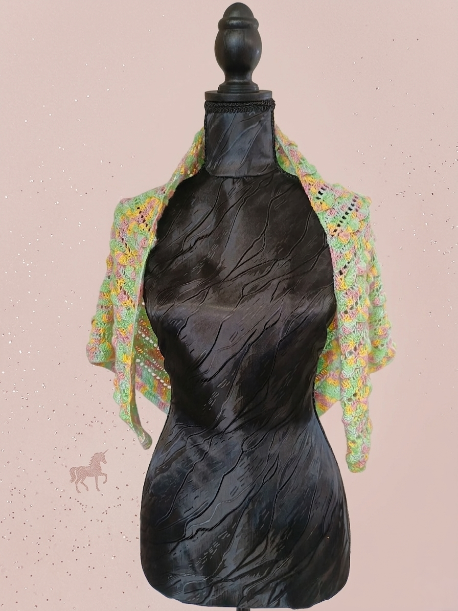 Châle "Licorne" - Multicolore Dégradé - 100% Coton - 70X120 cm