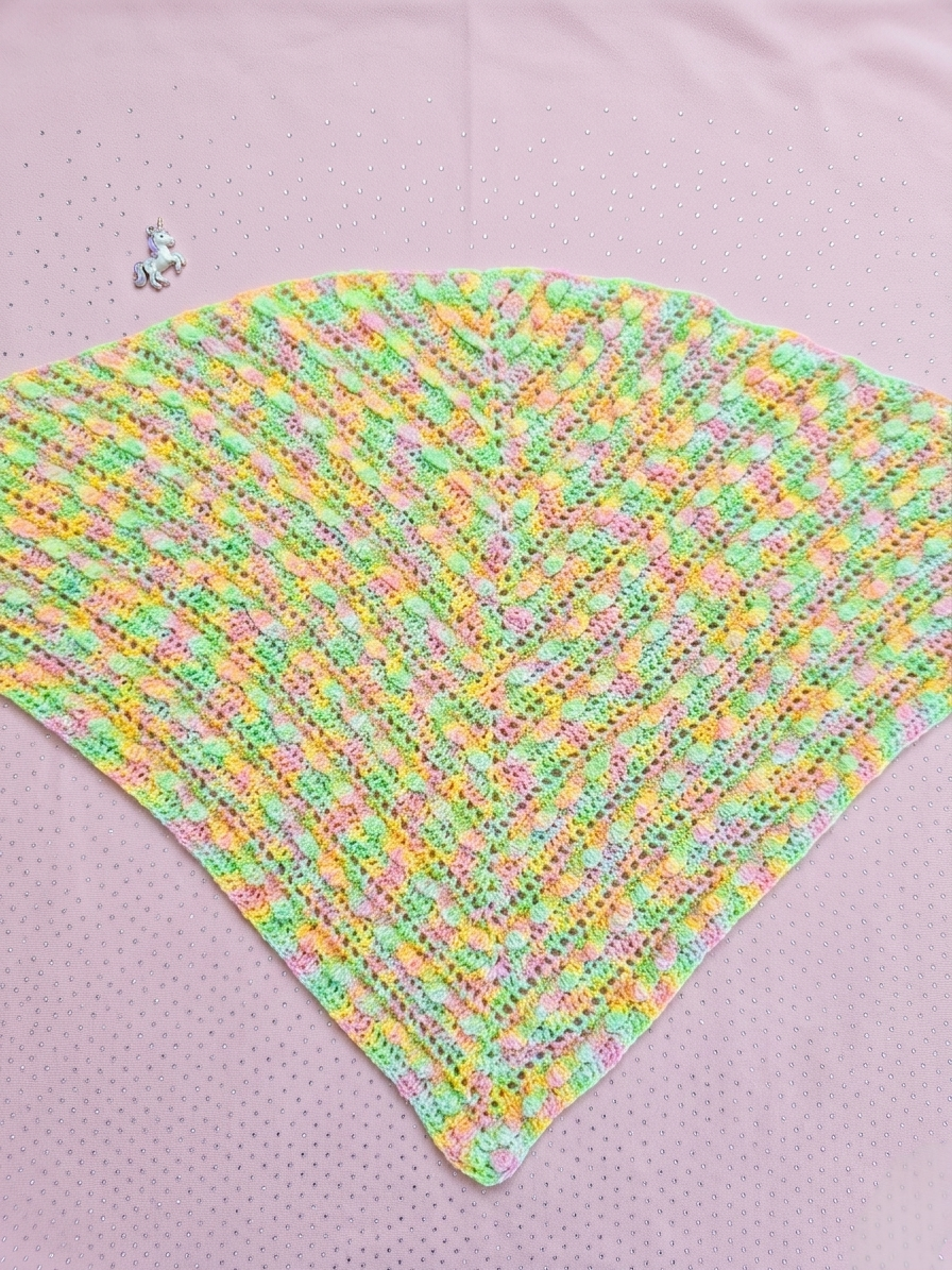 Châle "Licorne" - Multicolore Dégradé - 100% Coton - 70X120 cm