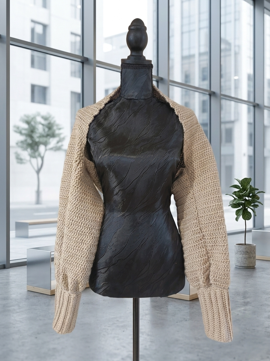 Gilet "Manga" - Beige - 20% laine 80% acrylique -Taille M