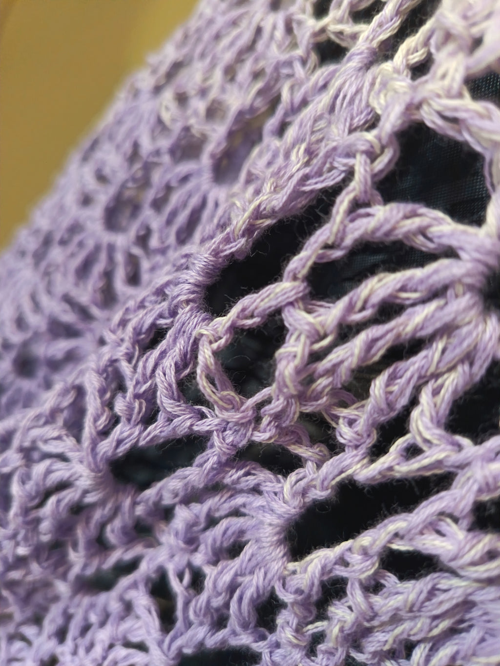 Poncho long "Ocean" - Sable Mauve Noir Dégradé - 100% Coton - TU