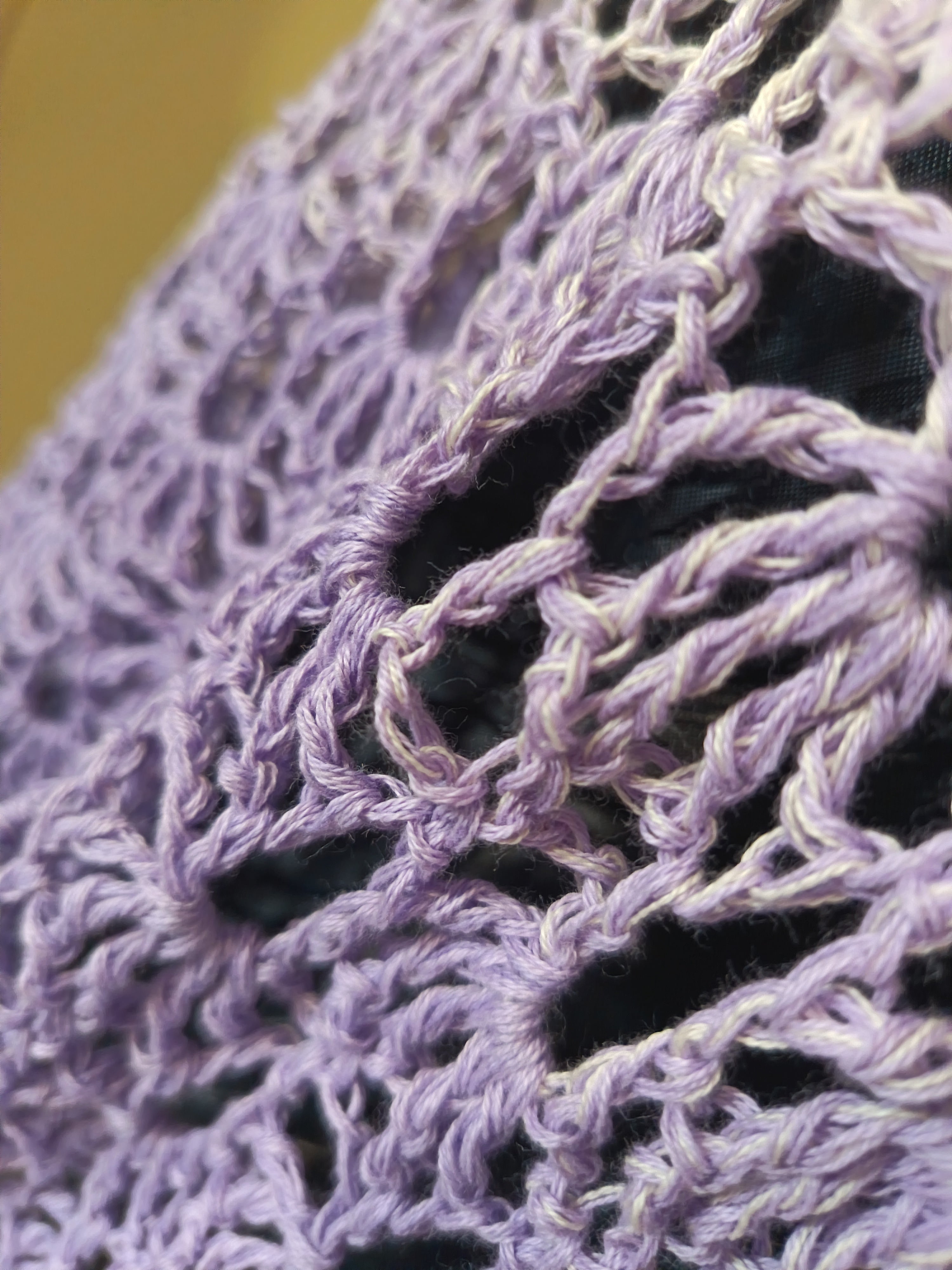 Poncho long "Ocean" - Sable Mauve Noir Dégradé - 100% Coton - TU