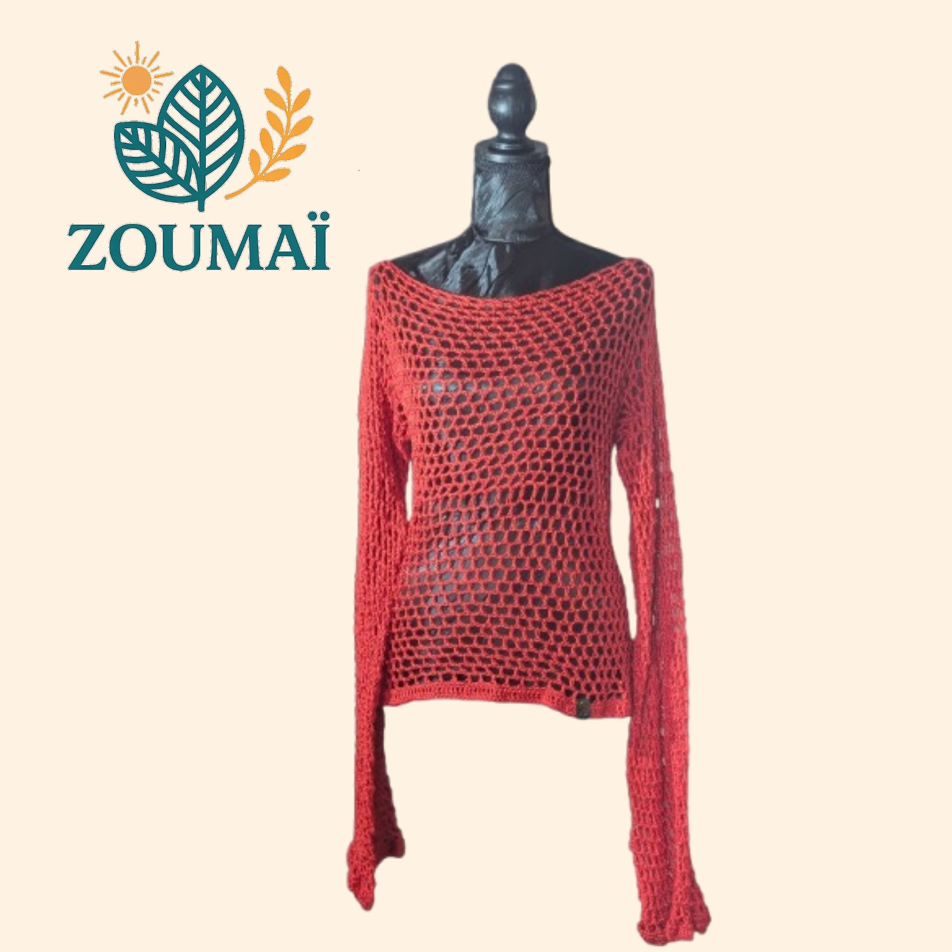 Top Court "Zéphyr Red " Taille L (59€)