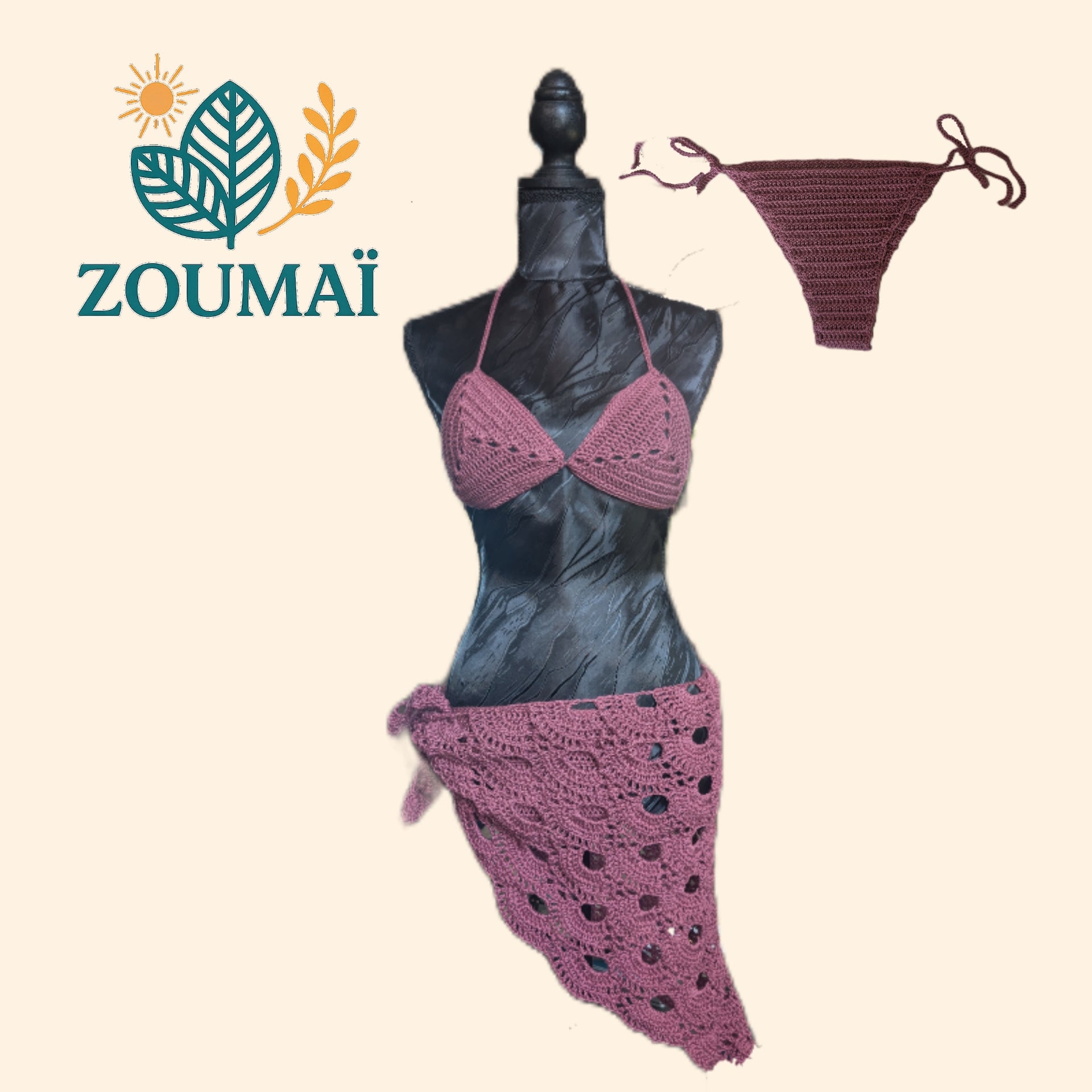Ensemble Bikini & Paréo "Broncear" Taille M (100€)