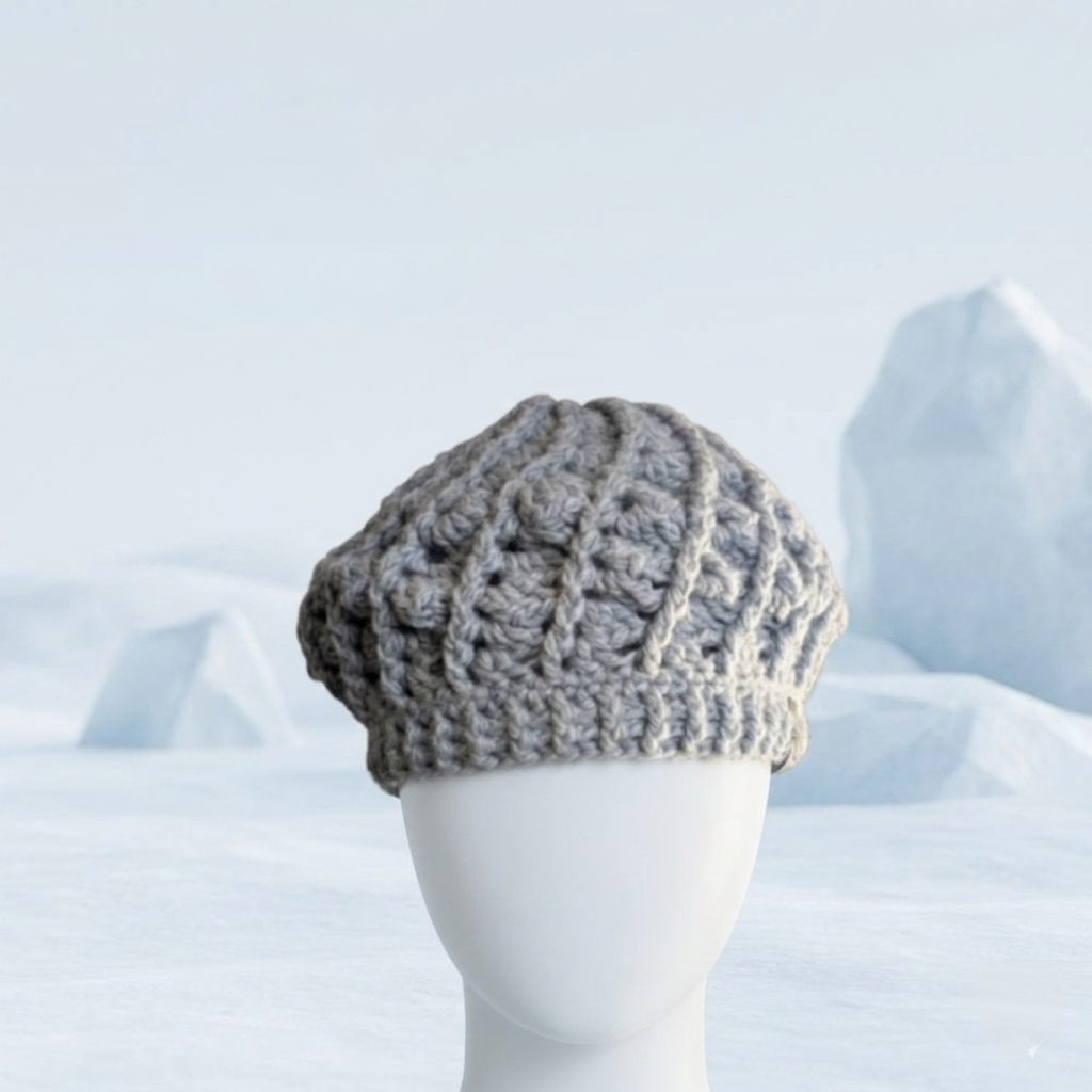 Béret "Twist" - Gris - 20% Laine 80% Acrylique - TU